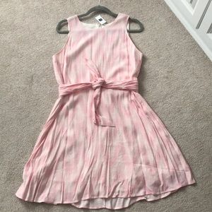 Gap pink and Cream Tie Dress